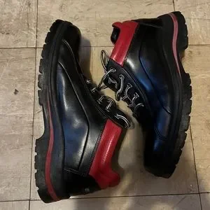 Perry Ellis Size 12. Men’s Boots Black and Red - 151762 Perry Ellis Lace Up Chukka Boots America Progress.... | Depop main image 4